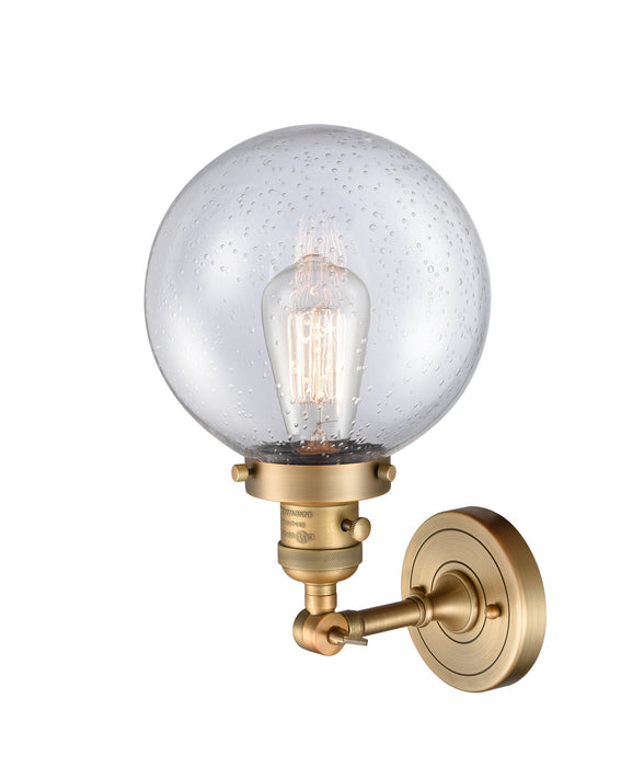 Innovations 203SW-BB-G204-8 One Light Wall Sconce, Brushed Brass