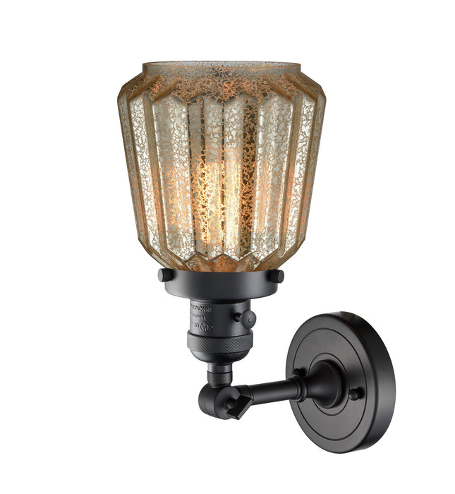 Innovations 203SW-BK-G146 One Light Wall Sconce, Matte Black