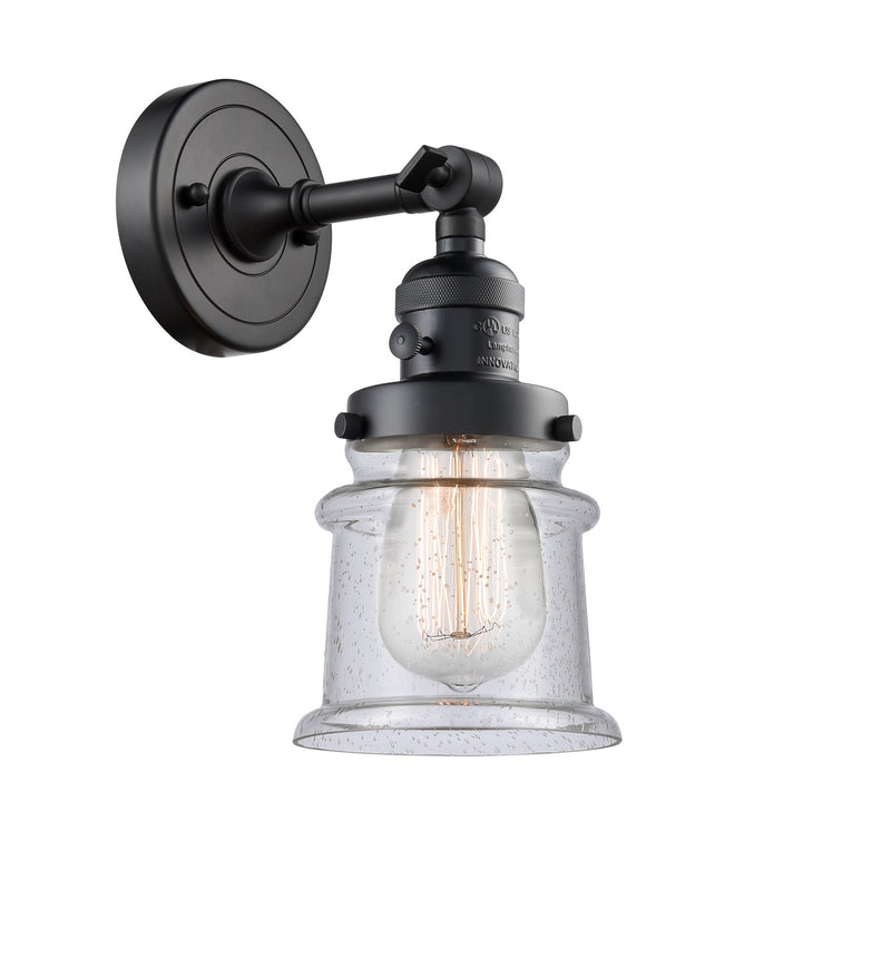 Innovations 203SW-BK-G184S One Light Wall Sconce, Matte Black