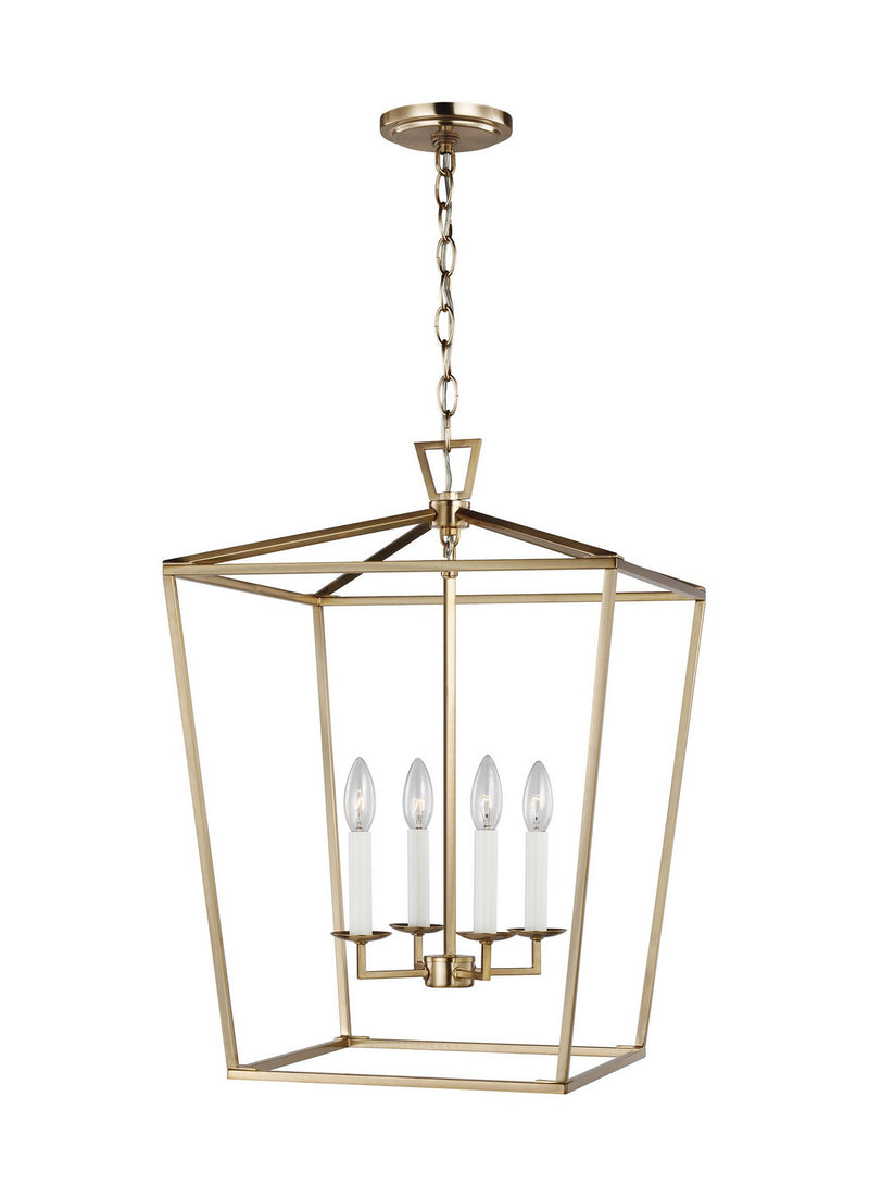 Visual Comfort Studio 5392604-848 Four Light Lantern, Satin Brass