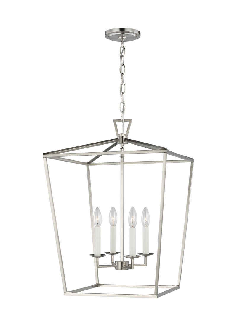 Visual Comfort Studio 5392604-962 Four Light Lantern, Brushed Nickel