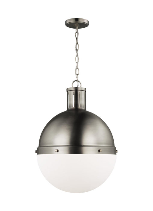 Visual Comfort Studio 6677101-965 One Light Pendant, Antique Brushed Nickel