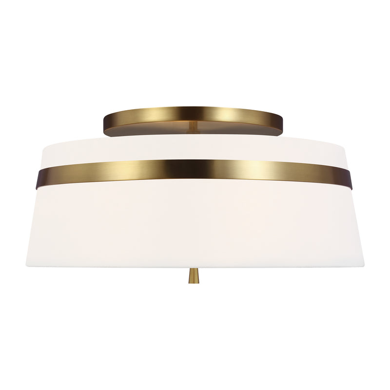 Visual Comfort Studio AF1153BBS Three Light Semi-Flush Mount, Burnished Brass