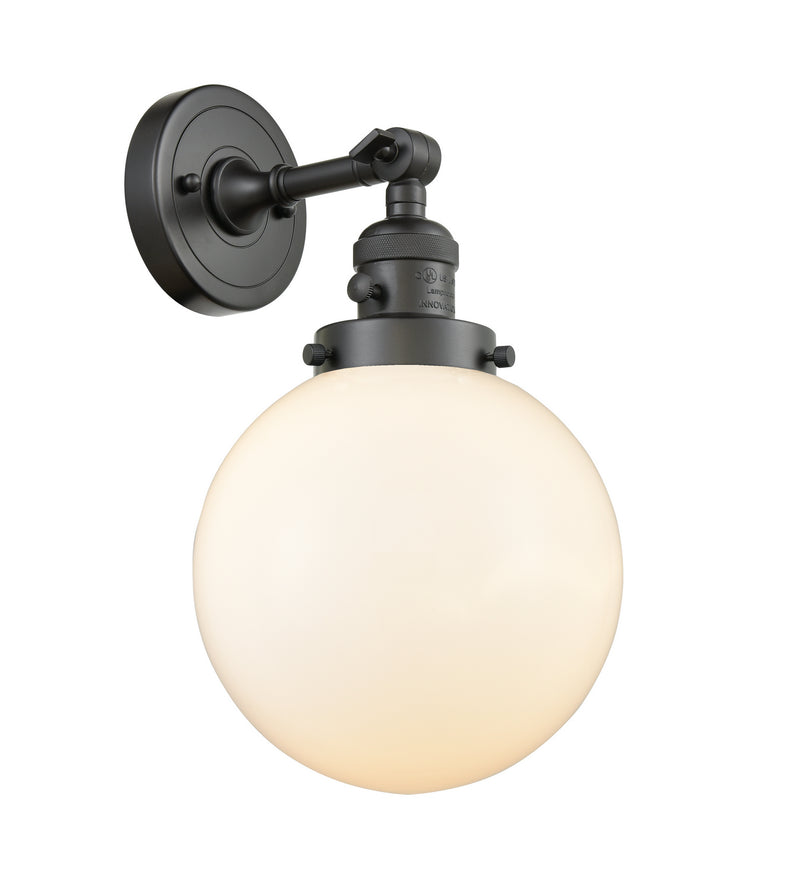 Innovations 203SW-OB-G201-8 One Light Wall Sconce, Oil Rubbed Bronze