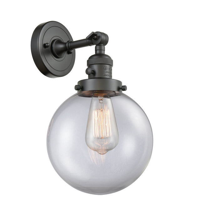Innovations 203SW-OB-G202-8 One Light Wall Sconce, Oil Rubbed Bronze