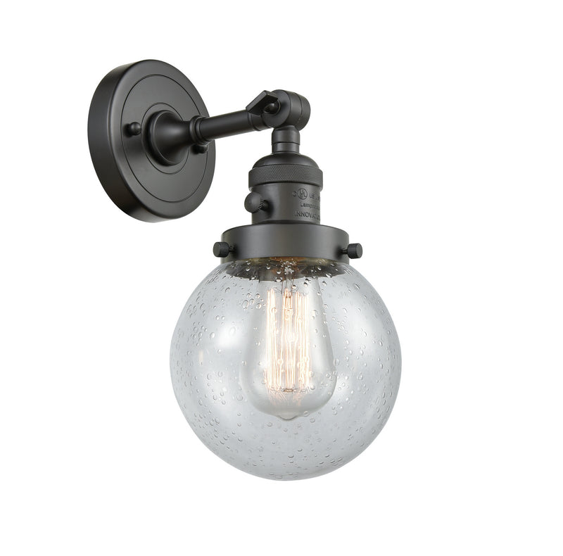Innovations 203SW-OB-G204-6 One Light Wall Sconce, Oil Rubbed Bronze