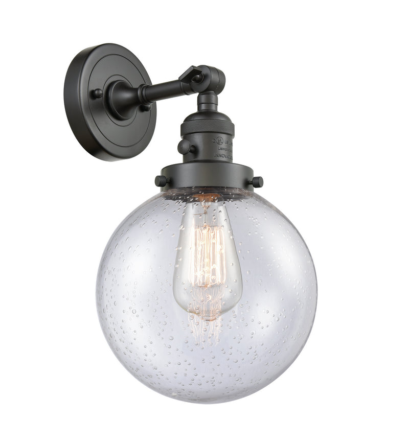 Innovations 203SW-OB-G204-8 One Light Wall Sconce, Oil Rubbed Bronze