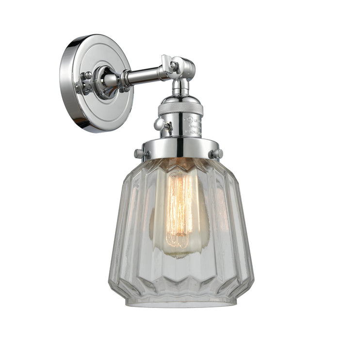 Innovations 203SW-PC-G142 One Light Wall Sconce, Polished Chrome