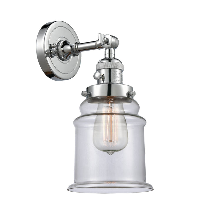 Innovations 203SW-PC-G182 One Light Wall Sconce, Polished Chrome