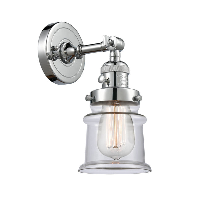 Innovations 203SW-PC-G182S One Light Wall Sconce, Polished Chrome