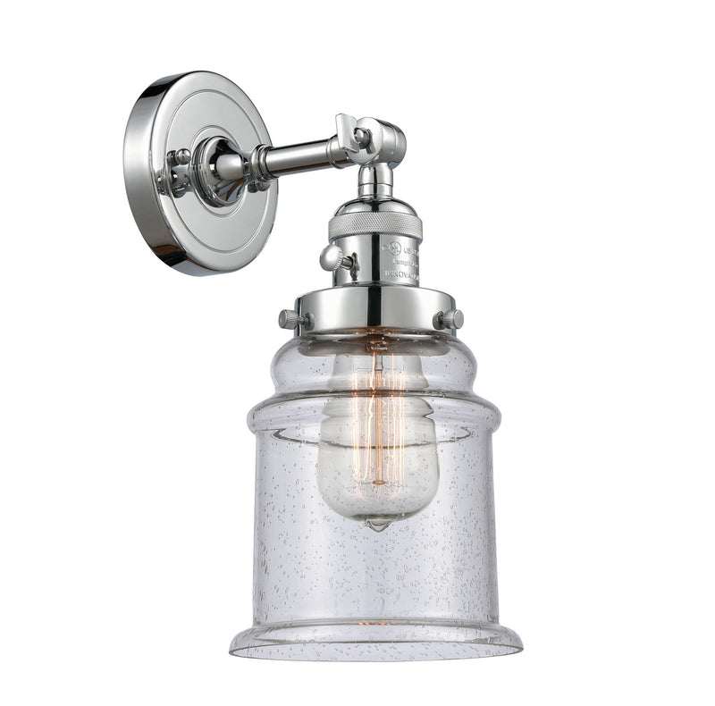 Innovations 203SW-PC-G184 One Light Wall Sconce, Polished Chrome