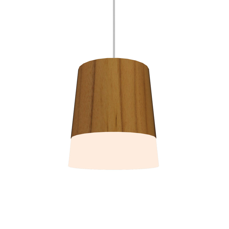 Accord Lighting 1100.12 One Light Pendant, Teak