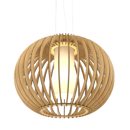 Accord Lighting 1134.09 One Light Pendant, Louro Freijo