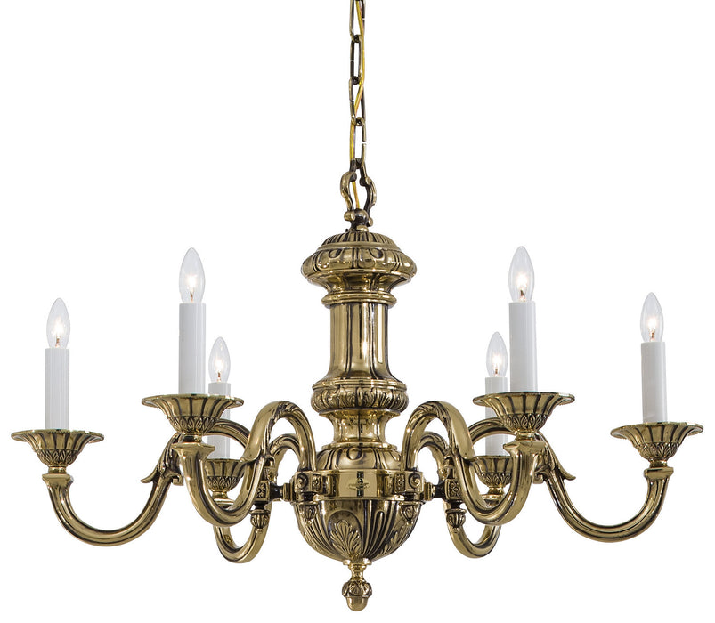 Metropolitan N700206 Six Light Chandelier, Classic Brass (Display - Final Sale)