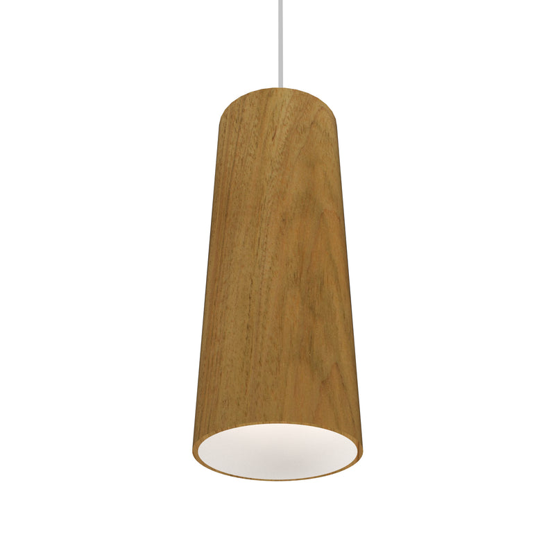 Accord Lighting 116.09 One Light Pendant, Louro Freijo