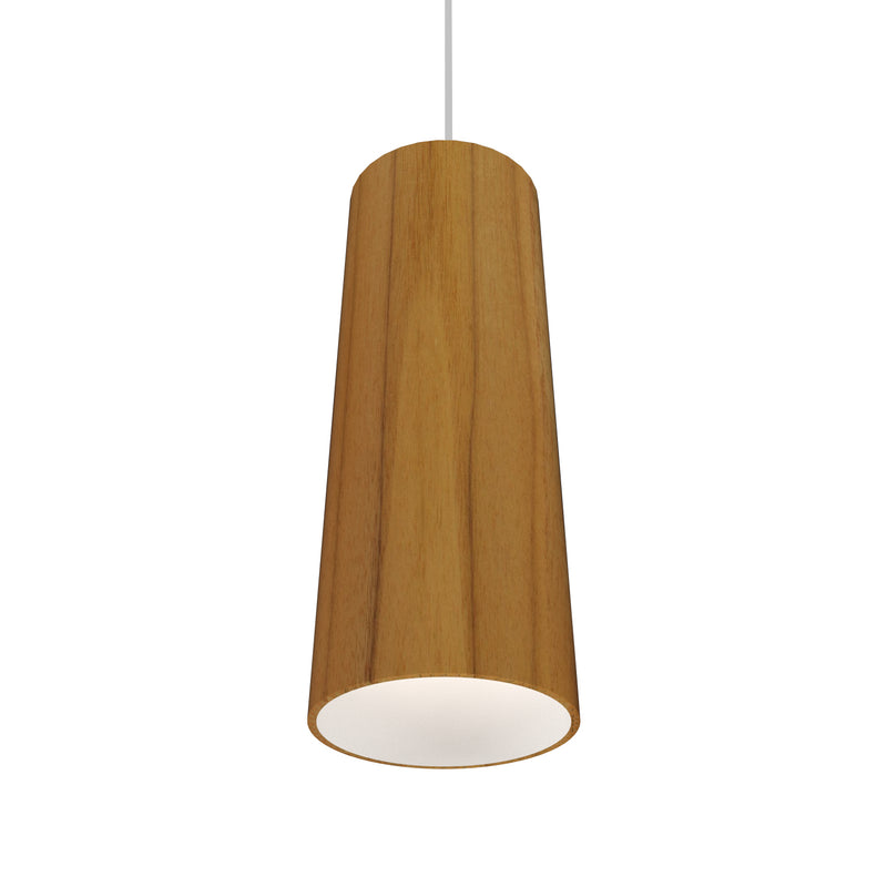 Accord Lighting 116.12 One Light Pendant, Teak