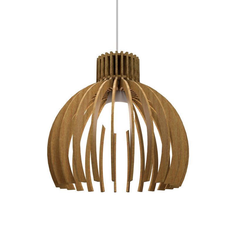 Accord Lighting 1180.09 One Light Pendant, Louro Freijo