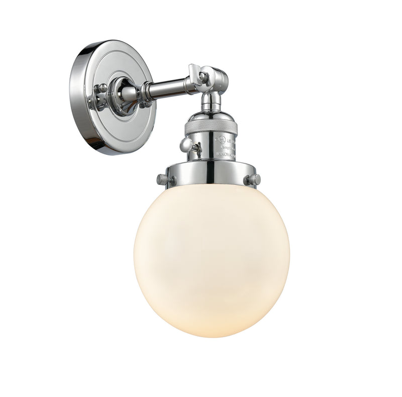 Innovations 203SW-PC-G201-6 One Light Wall Sconce, Polished Chrome