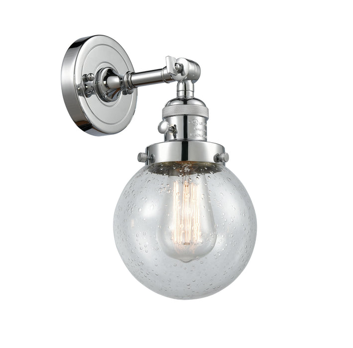 Innovations 203SW-PC-G204-6 One Light Wall Sconce, Polished Chrome