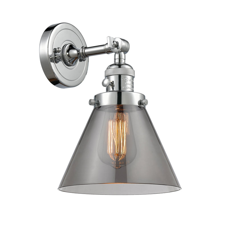 Innovations 203SW-PC-G43 One Light Wall Sconce, Polished Chrome