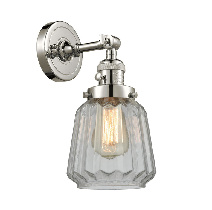 Innovations 203SW-PN-G142 One Light Wall Sconce, Polished Nickel