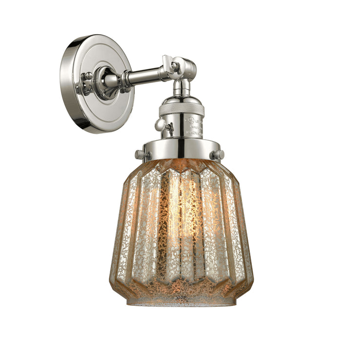 Innovations 203SW-PN-G146 One Light Wall Sconce, Polished Nickel