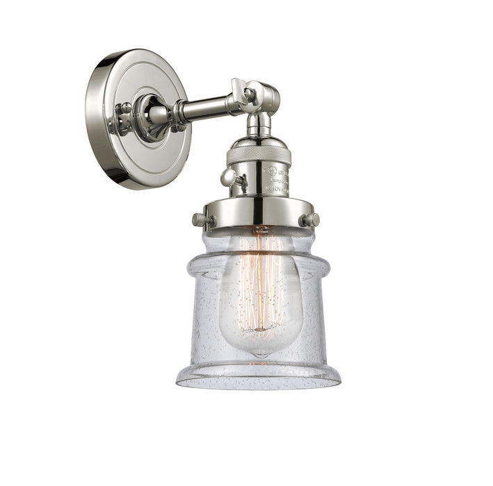 Innovations 203SW-PN-G184S One Light Wall Sconce, Polished Nickel