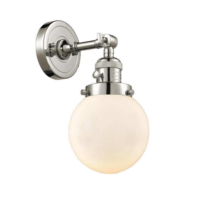 Innovations 203SW-PN-G201-6 One Light Wall Sconce, Polished Nickel