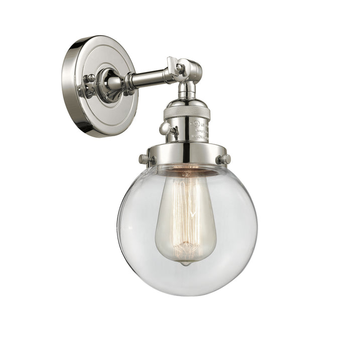 Innovations 203SW-PN-G202-6 One Light Wall Sconce, Polished Nickel