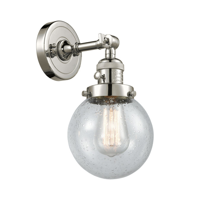 Innovations 203SW-PN-G204-6 One Light Wall Sconce, Polished Nickel