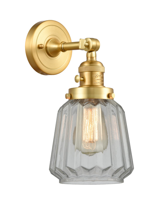 Innovations 203SW-SG-G142 One Light Wall Sconce, Satin Gold