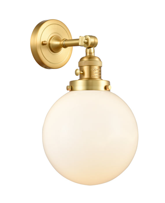 Innovations 203SW-SG-G201-8 One Light Wall Sconce, Satin Gold
