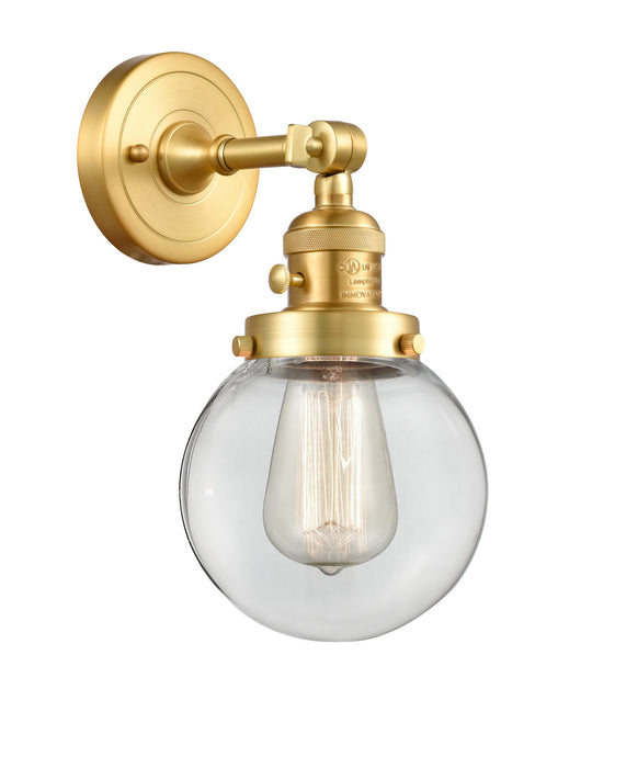 Innovations 203SW-SG-G202-6 One Light Wall Sconce, Satin Gold