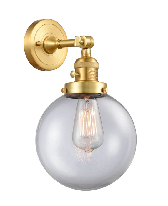 Innovations 203SW-SG-G202-8 One Light Wall Sconce, Satin Gold