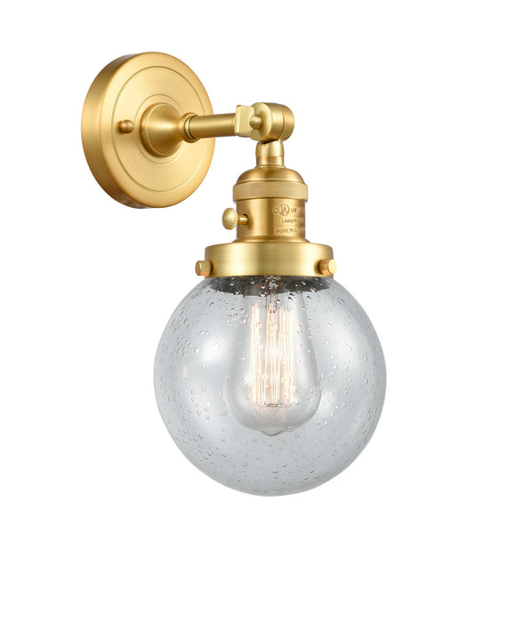 Innovations 203SW-SG-G204-6 One Light Wall Sconce, Satin Gold