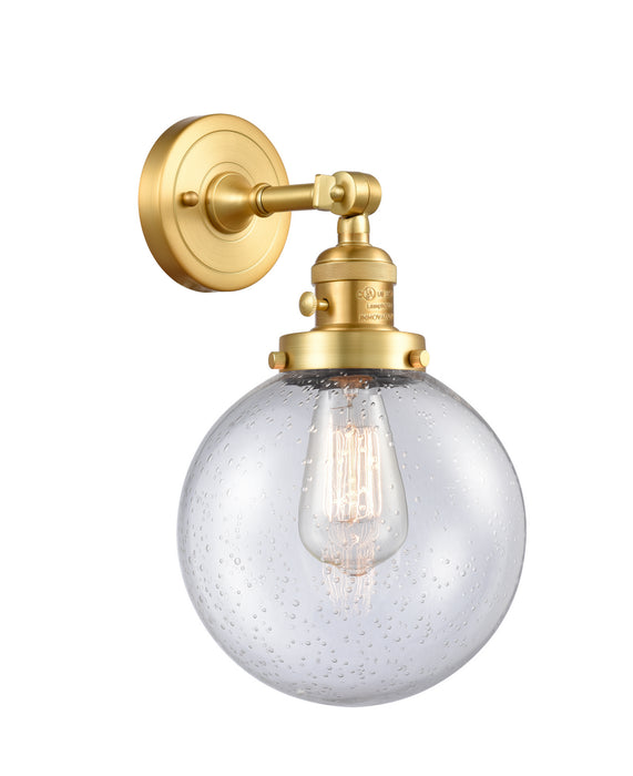 Innovations 203SW-SG-G204-8 One Light Wall Sconce, Satin Gold