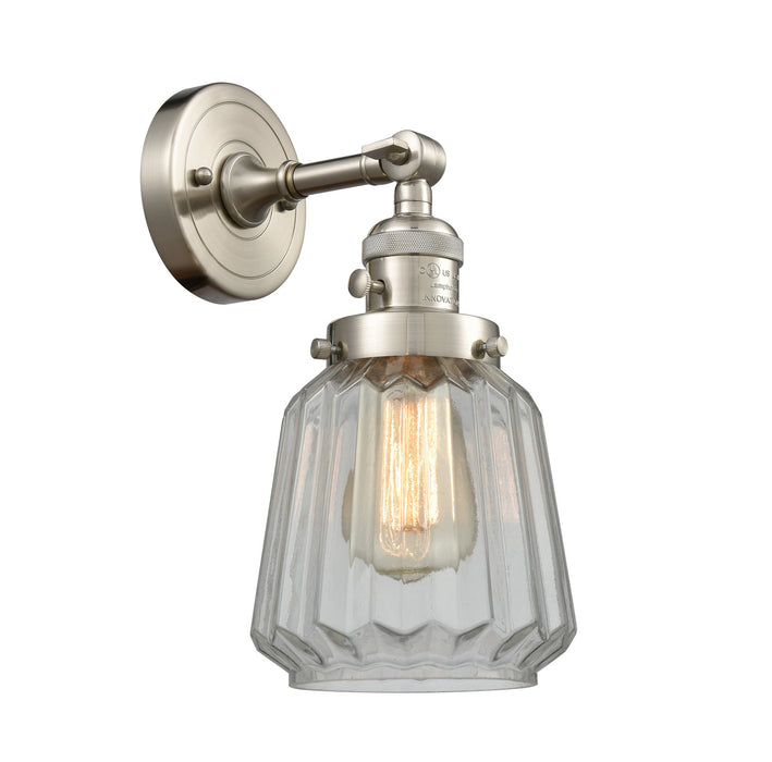 Innovations 203SW-SN-G142 One Light Wall Sconce, Brushed Satin Nickel