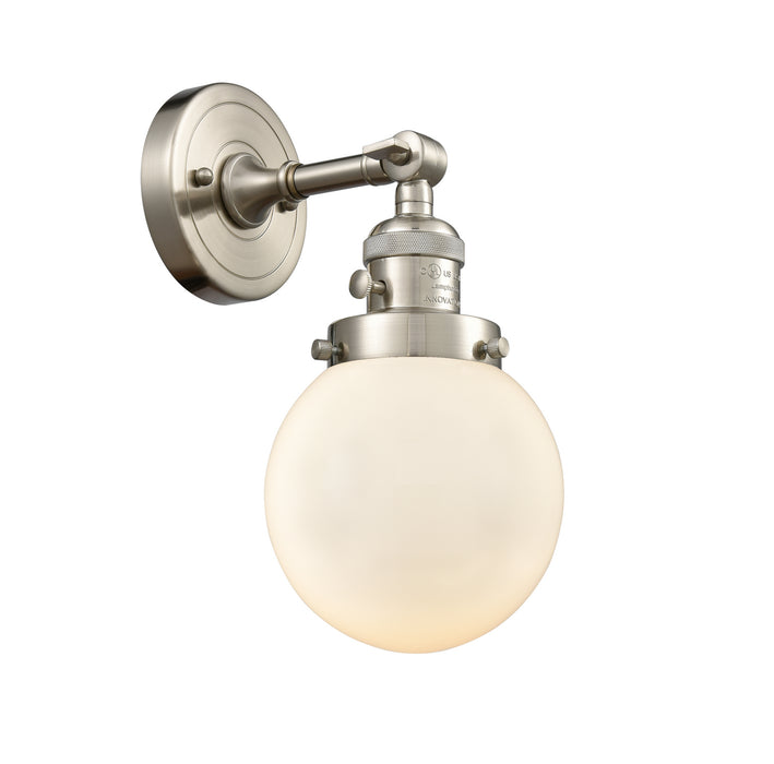 Innovations 203SW-SN-G201-6 One Light Wall Sconce, Brushed Satin Nickel
