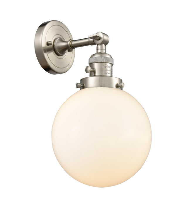 Innovations 203SW-SN-G201-8 One Light Wall Sconce, Brushed Satin Nickel