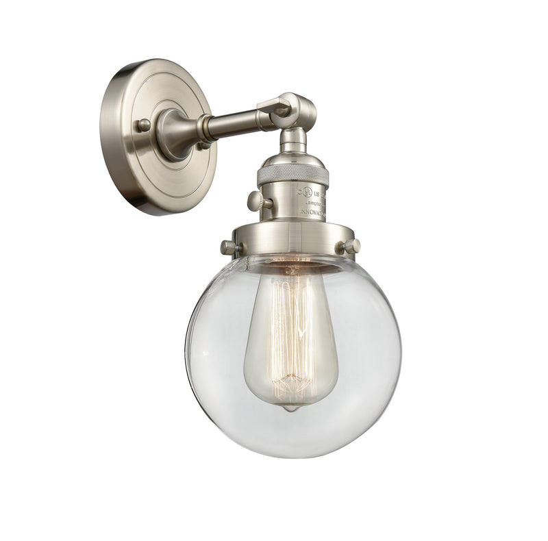 Innovations 203SW-SN-G202-6 One Light Wall Sconce, Brushed Satin Nickel