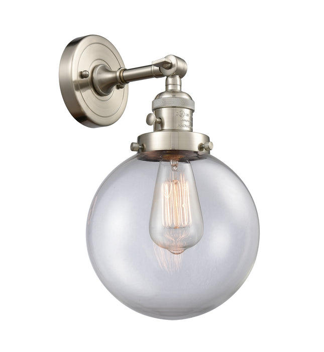 Innovations 203SW-SN-G202-8 One Light Wall Sconce, Brushed Satin Nickel