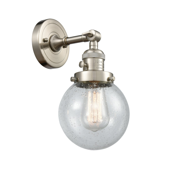 Innovations 203SW-SN-G204-6 One Light Wall Sconce, Brushed Satin Nickel