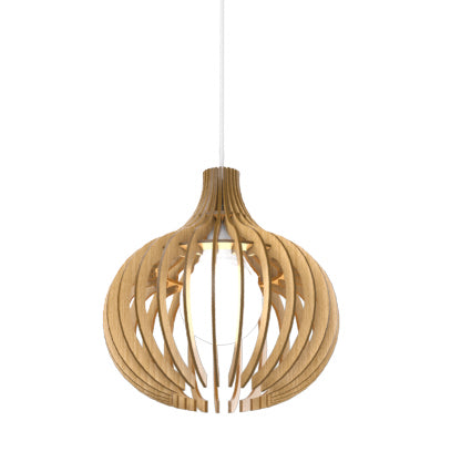 Accord Lighting 1182.09 One Light Pendant, Louro Freijo