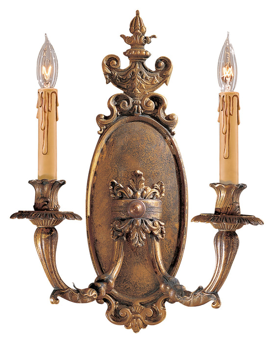 Metropolitan N202102 Two Light Wall Sconce, Oxide Brass