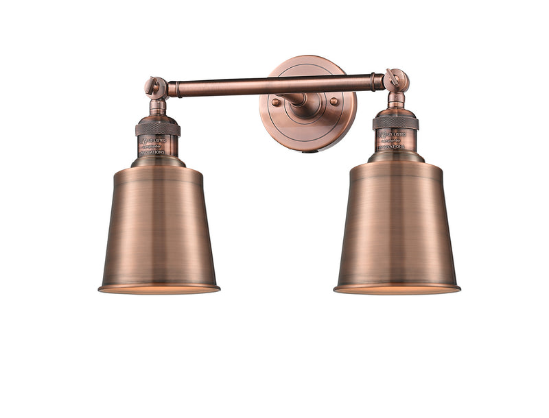 Innovations 208L-AC-M9-AC Two Light Bath Vanity, Antique Copper