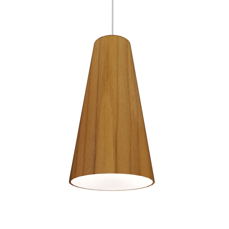 Accord Lighting 1233.12 One Light Pendant, Teak