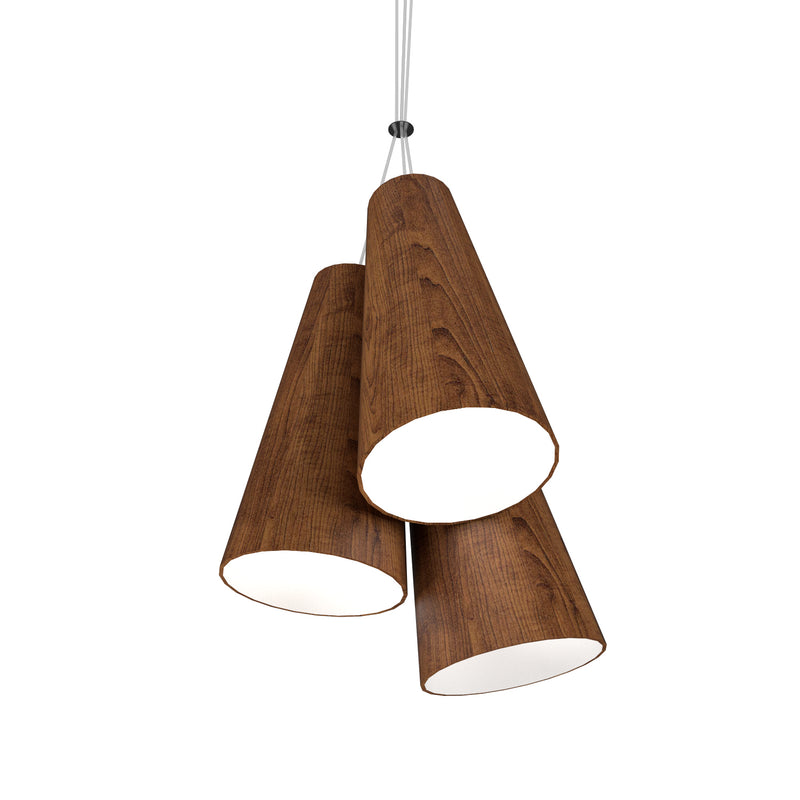 Accord Lighting 1234.06 Three Light Pendant, Imbuia