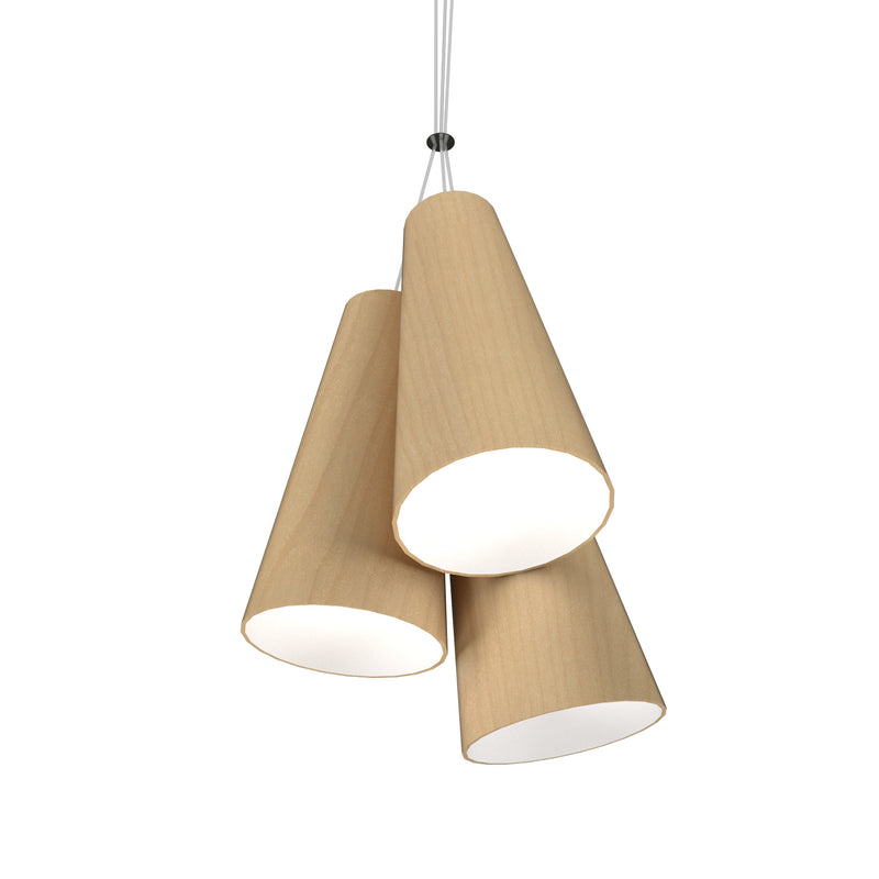 Accord Lighting 1234.34 Three Light Pendant, Maple