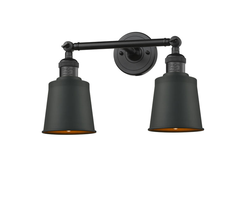 Innovations 208L-BK-M9-BK Two Light Bath Vanity, Matte Black