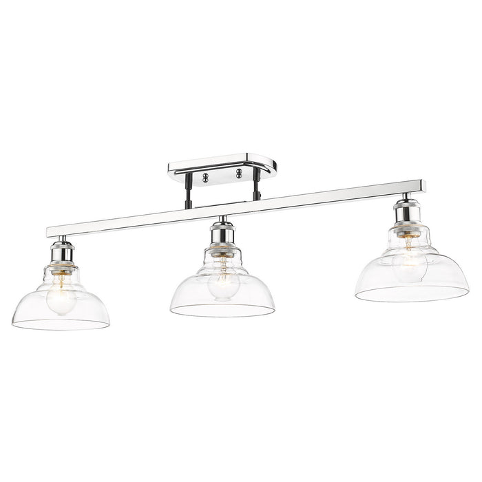 Golden 0305-3SF CH-CLR Three Light Semi-Flush Mount, Chrome